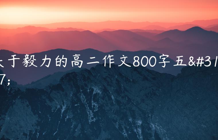 关于毅力的高二作文800字五篇