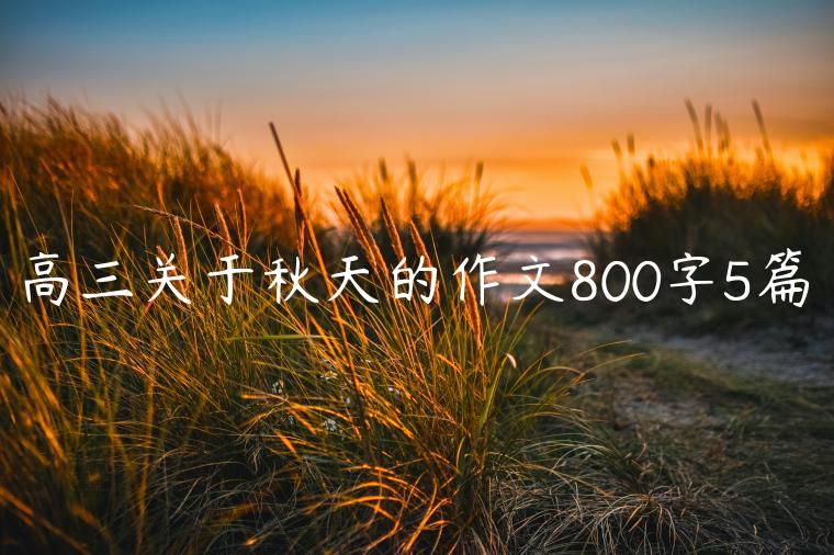 高三关于秋天的作文800字5篇