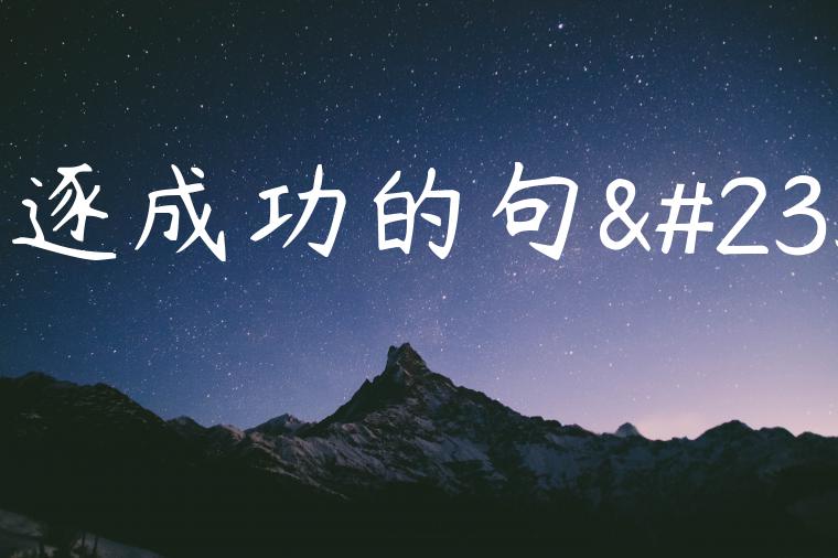 追逐成功的句子