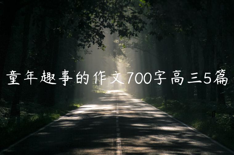 童年趣事的作文700字高三5篇