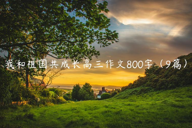 我和祖国共成长高三作文800字（9篇）