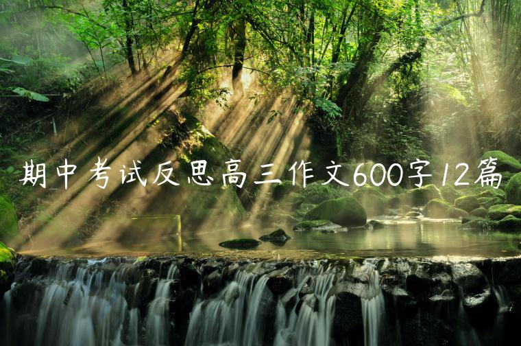 期中考试反思高三作文600字12篇