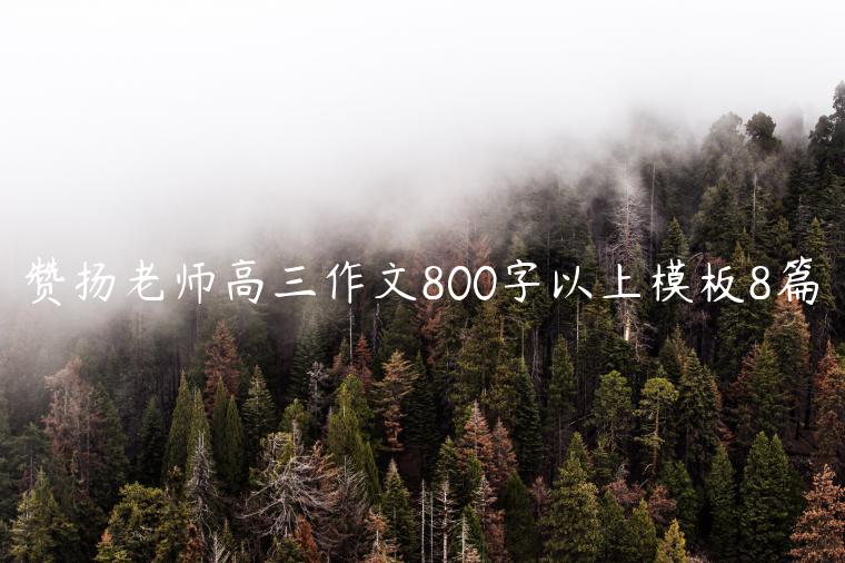 赞扬老师高三作文800字以上模板8篇