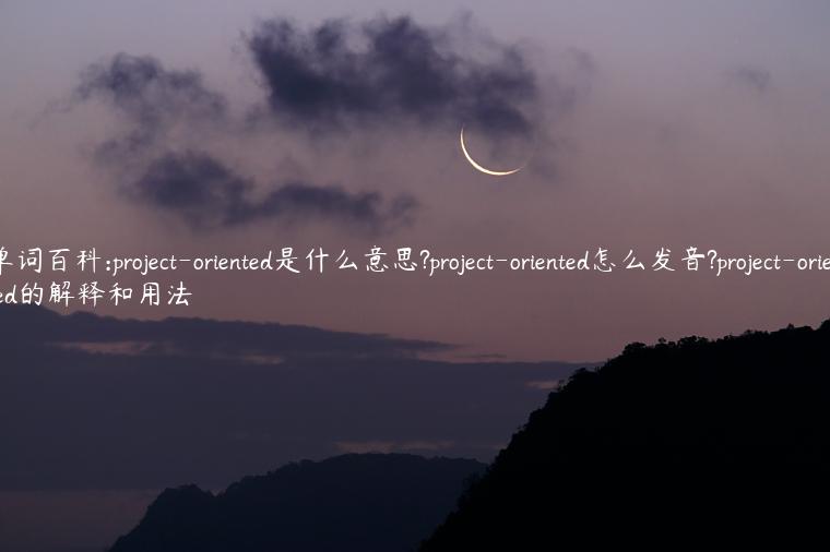 单词百科:project-oriented是什么意思?project-oriented怎么发音?project-oriented的解释和用法