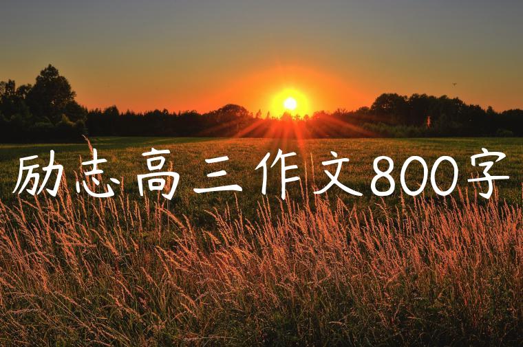 励志高三作文800字