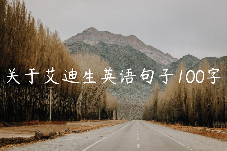 关于艾迪生英语句子100字