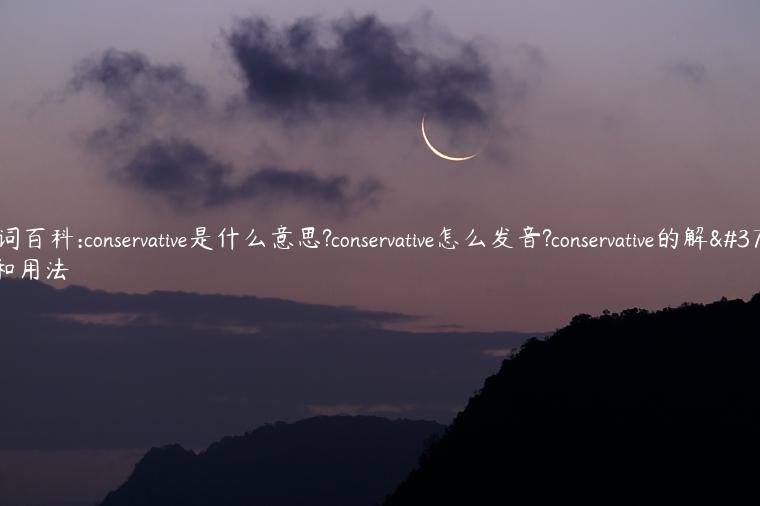 单词百科:conservative是什么意思?conservative怎么发音?conservative的解释和用法