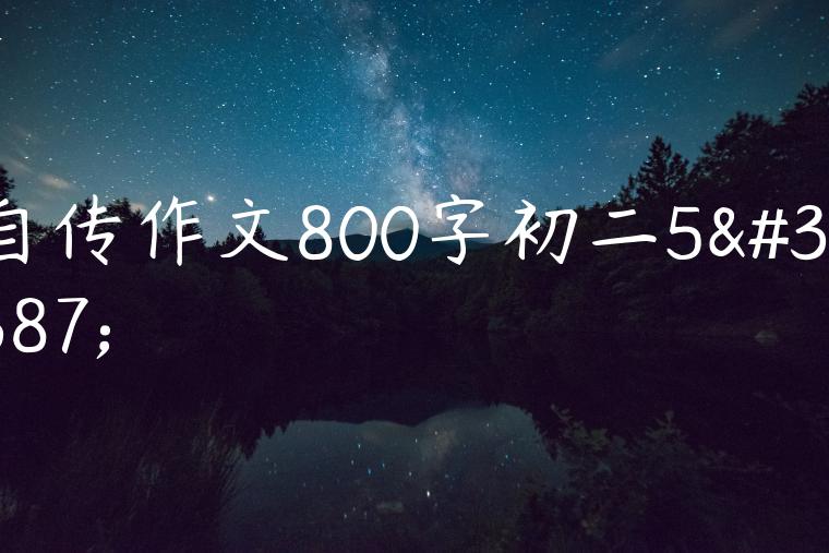 自传作文800字初二5篇